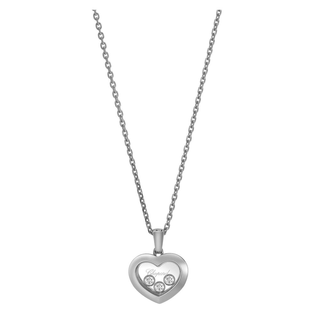 Chopard Happy Diamonds Icons Heart 18ct White Gold 0.15ct Diamond Necklace