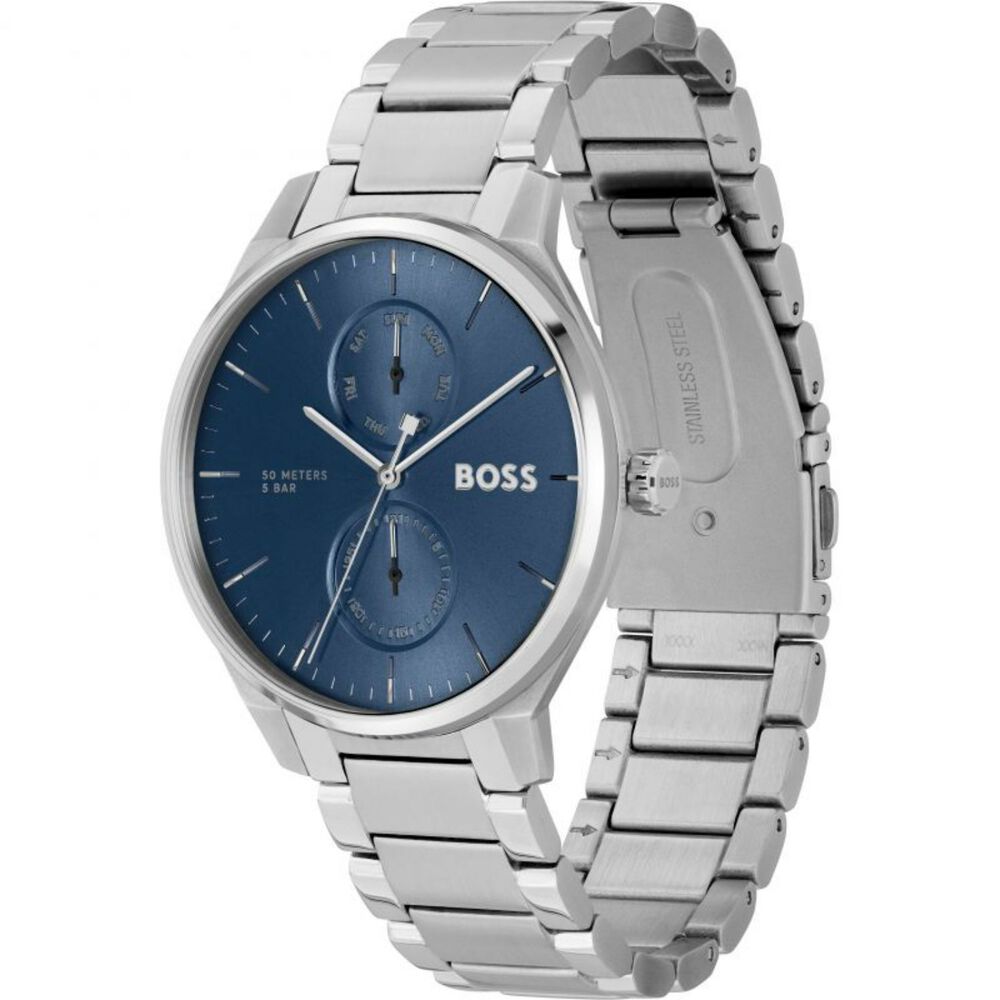 BOSS Tyler 43mm Blue Dial Multifunction Steel Case Watch image number 2