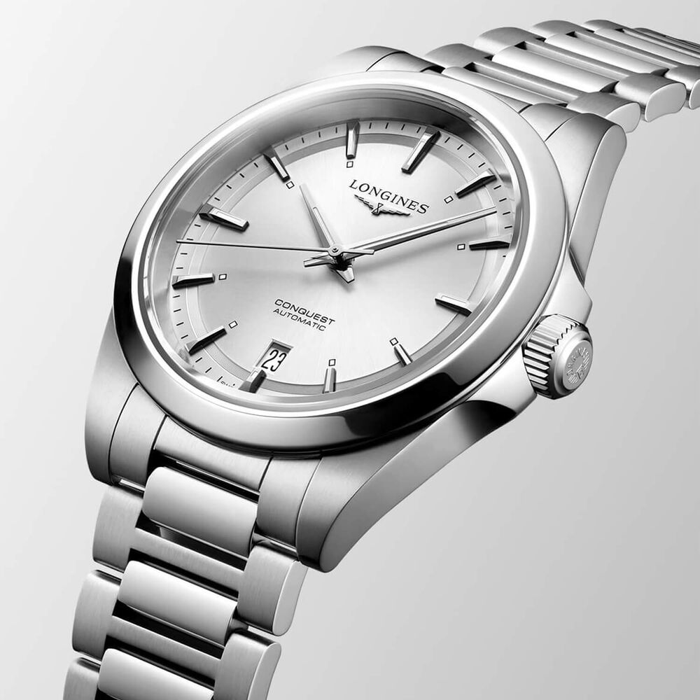 Longines Conquest 38mm Silver Dial Steel Bracelet Watch image number 2