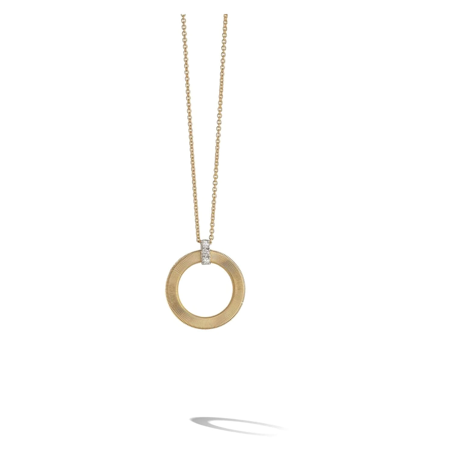 Photos - Pendant / Choker Necklace Marco Bicego Masai 18K Yellow Gold Diamond Single Circle Short Necklace