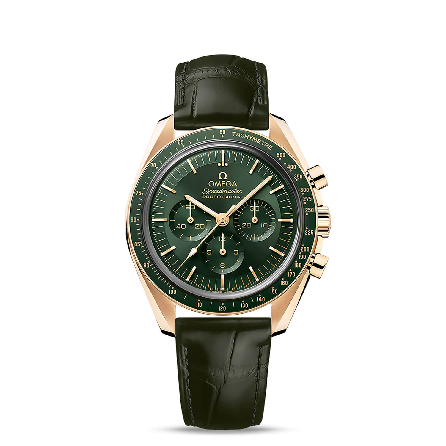 OMEGA Speedmaster Moonwatch Professional Master Chronometer 42mm Green Dial Strap Watch