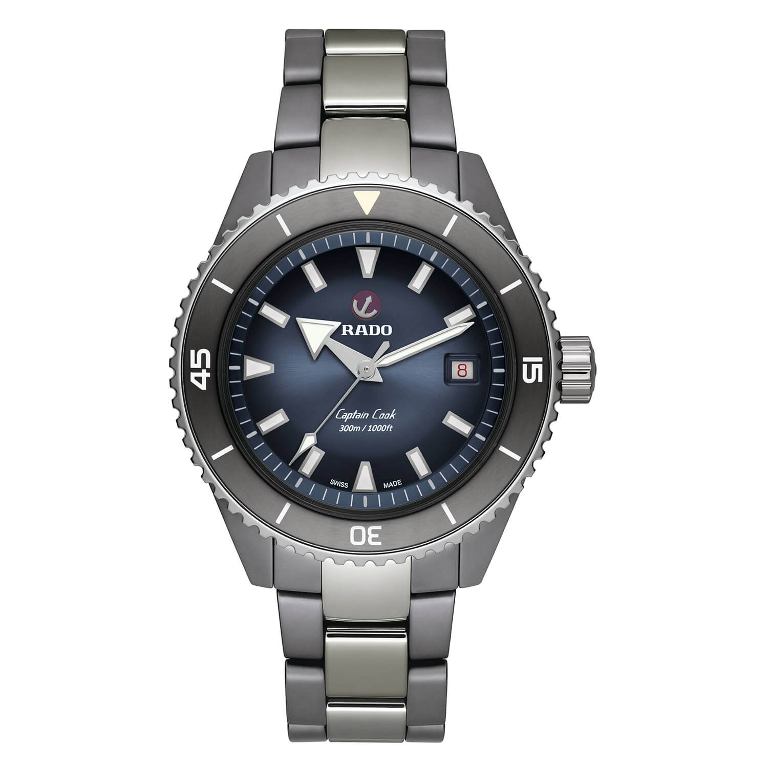 Photos - Wrist Watch RADO Captain Cook High-Tech Ceramic Diver 43mm Automatic Blue Dial Ceramic 