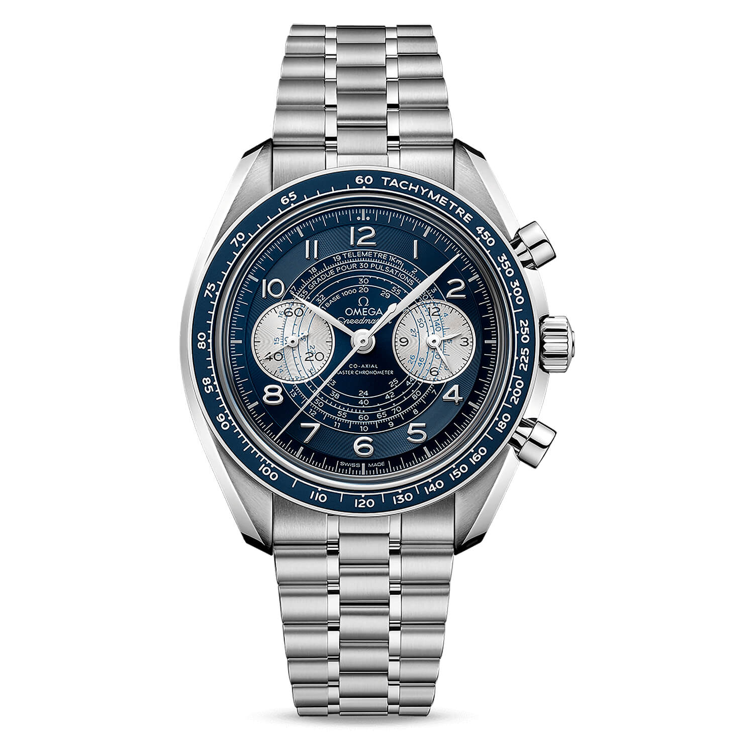 Photos - Wrist Watch Omega Pre-Owned  Speedmaster Chronoscope 43mm Blue Dial Steel Bracelet Watc 