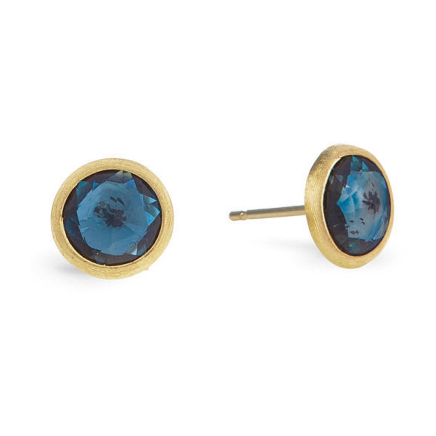Photos - Earrings Marco Bicego Jaipur 18ct Yellow Gold Blue Topaz Stud 