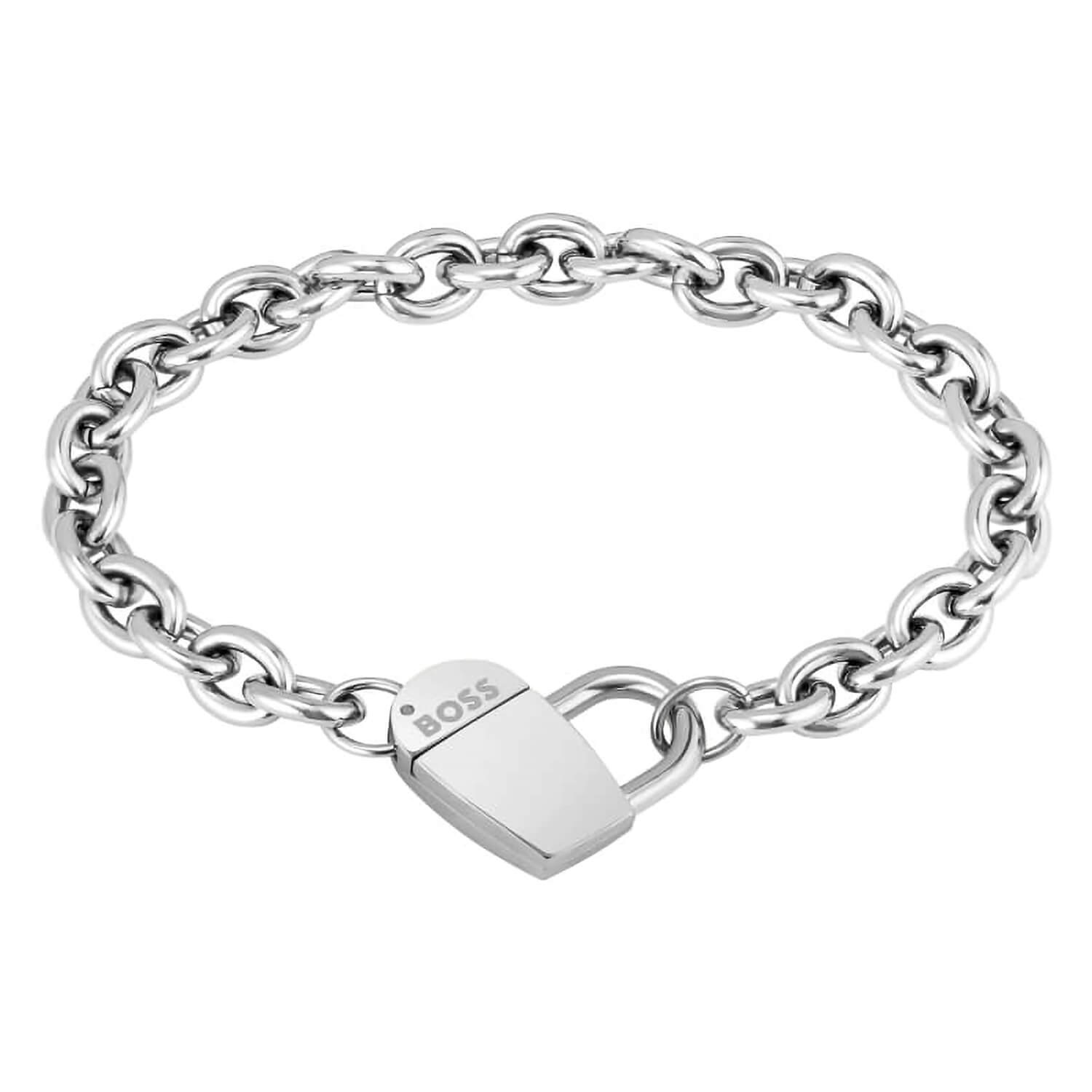 Photos - Bracelet BOSS Ladies  Dinya Stainless Steel Heart Monogram  