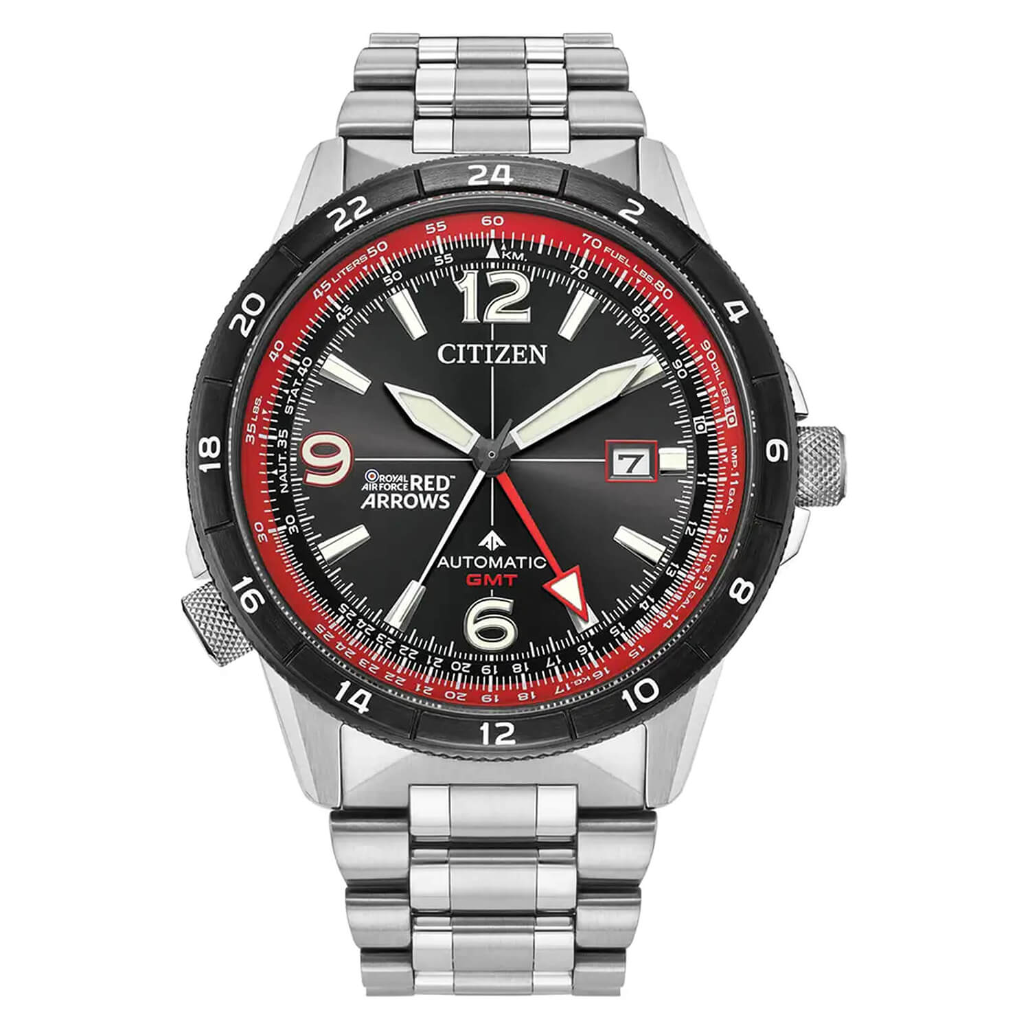 Citizen Promaster Red Arrows Limited Edition GMT 45mm Black Dial Steel Bracelet Watch