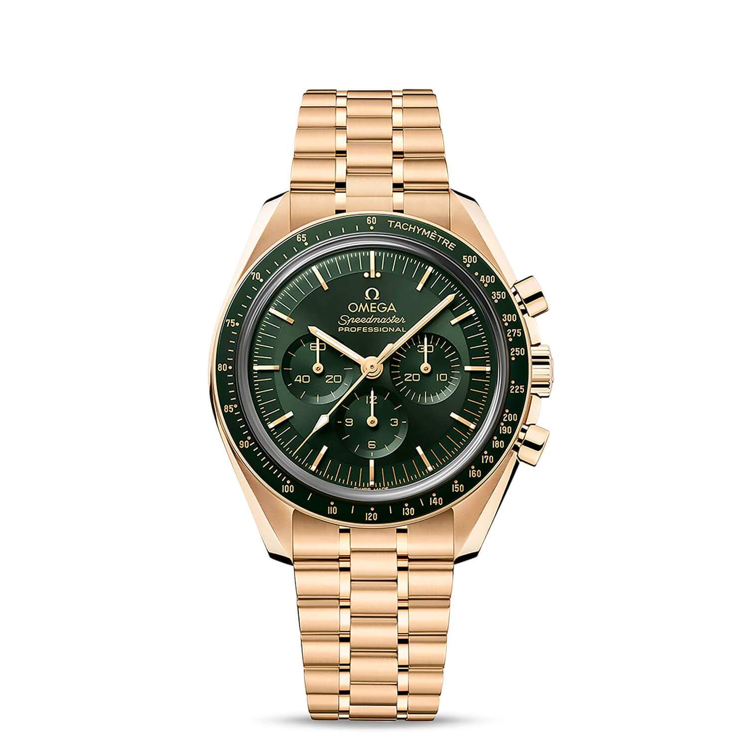 OMEGA Speedmaster Moonwatch Professional Master Chronometer 42mm Green Dial Bracelet Watch